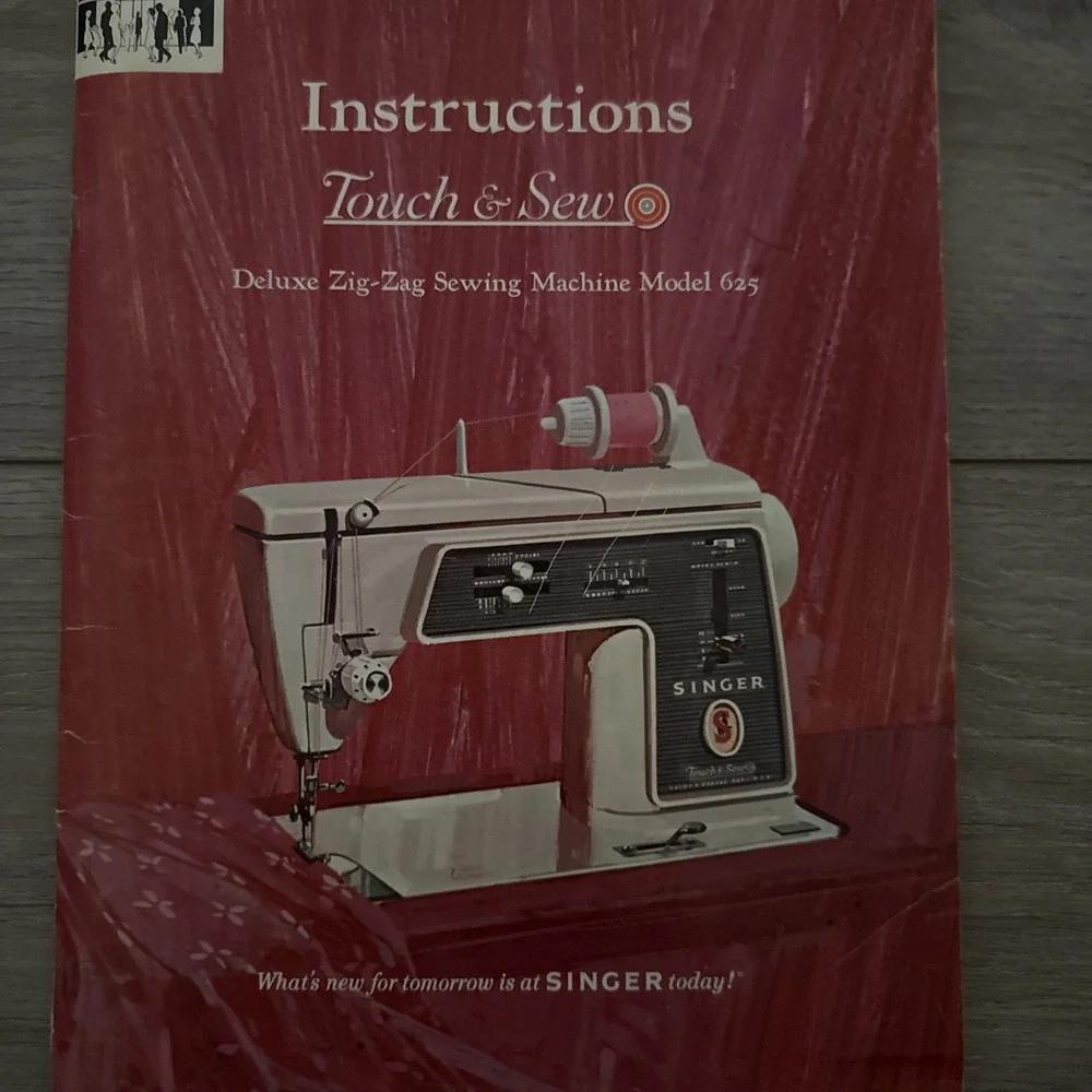 Vtg‎ SINGER Touch & Sew Deluxe Zig Zag Sewing Machine Model 625 USERS MANUAL